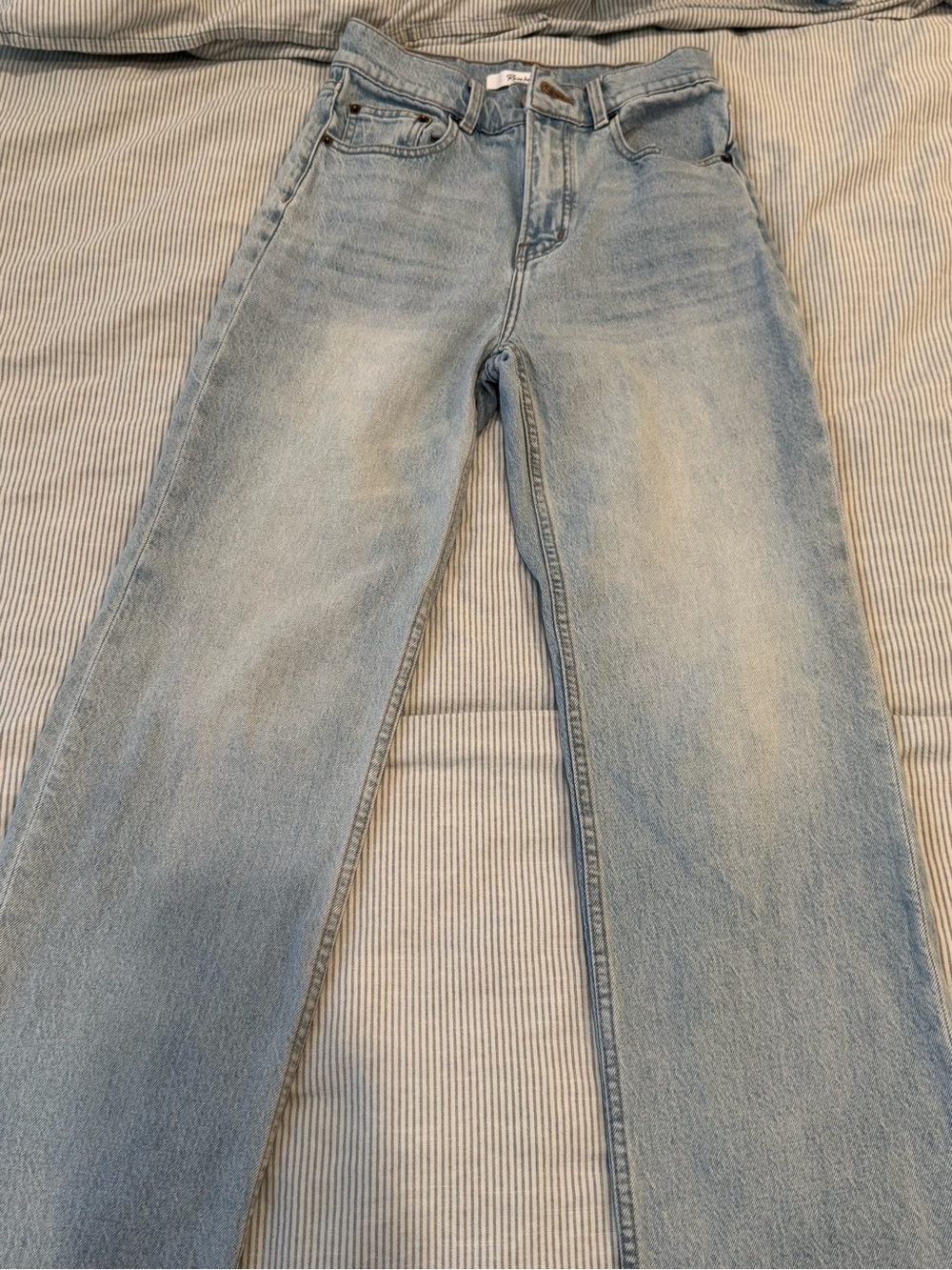 Light Wash Straight-Leg Jeans